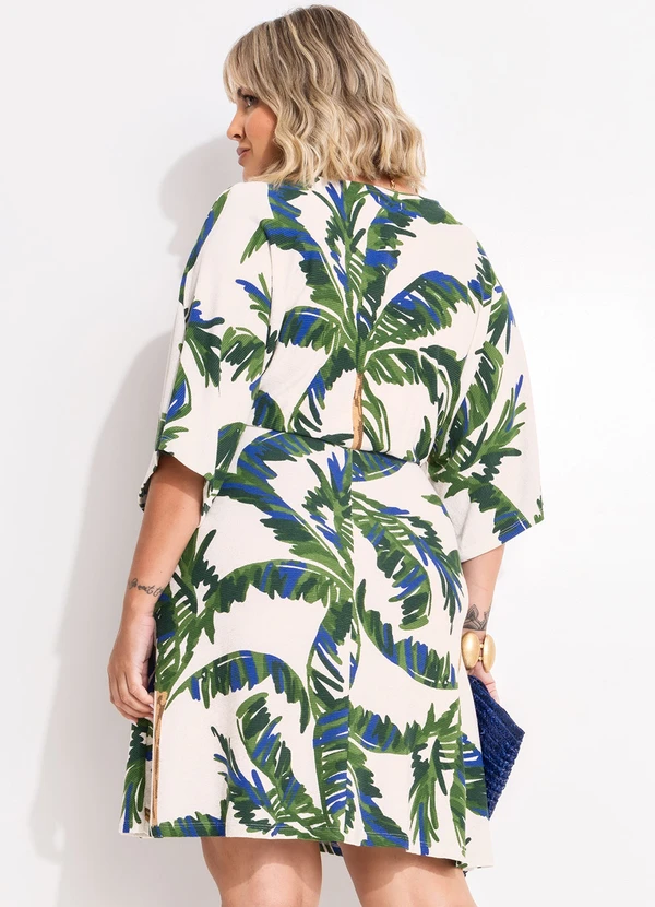 Quintess - Vestido Coqueiros em Malha Texturizada de Viscos 12