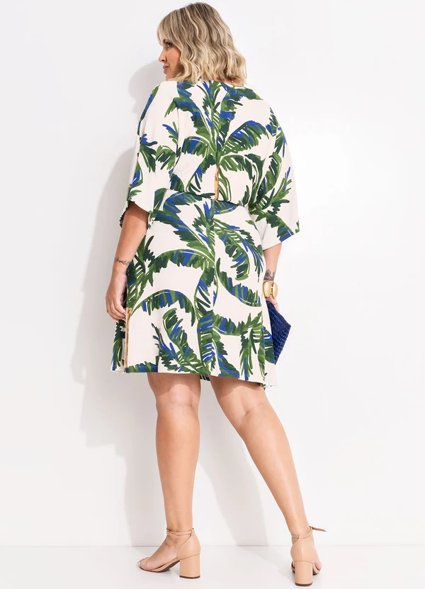 Quintess - Vestido Coqueiros em Malha Texturizada de Viscos 14