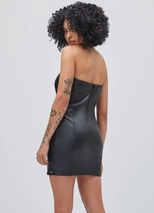 Vestido Couro Authoria (Preto) - AUTHORIA