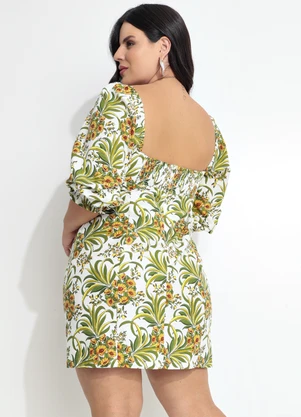Farm - Vestido Curto Abacaflor Off White - FARM
