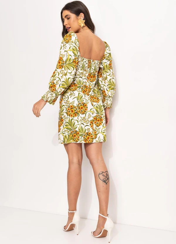 Farm - Vestido Curto Abacaflor Off White 4