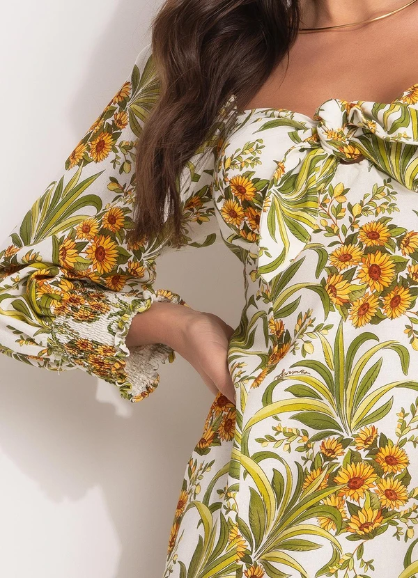 Farm - Vestido Curto Abacaflor Off White 8