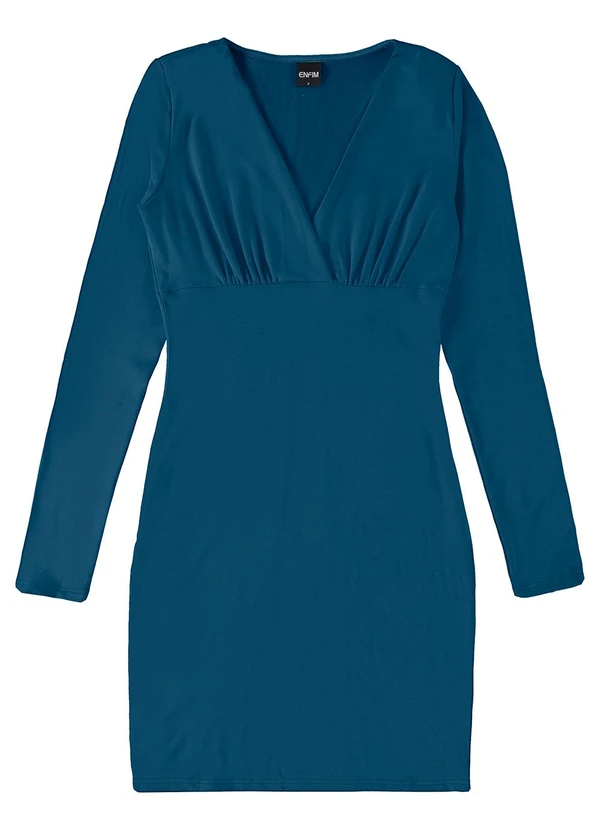 Enfim - Vestido Curto Ajustado Azul 2