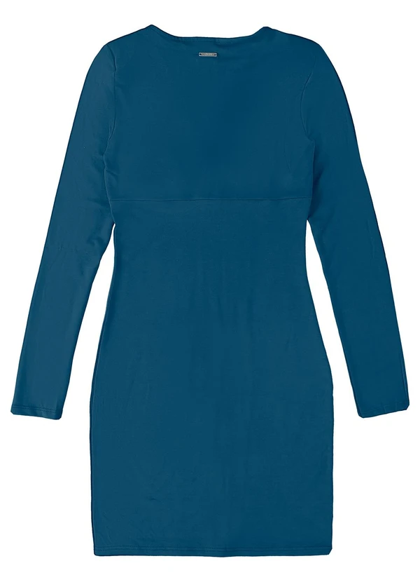 Enfim - Vestido Curto Ajustado Azul 3