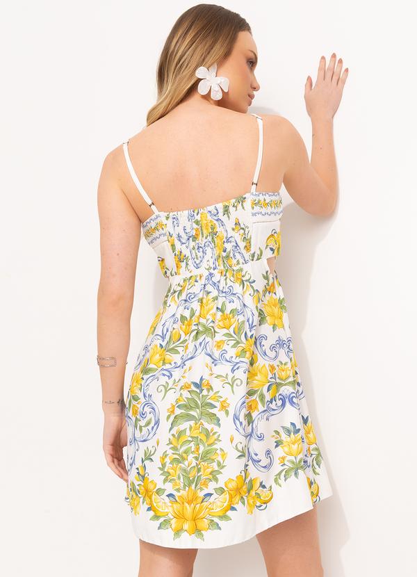 Farm - Vestido Curto Alça Sicilia Off White 2