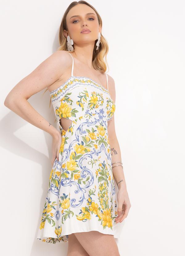 Farm - Vestido Curto Alça Sicilia Off White 8