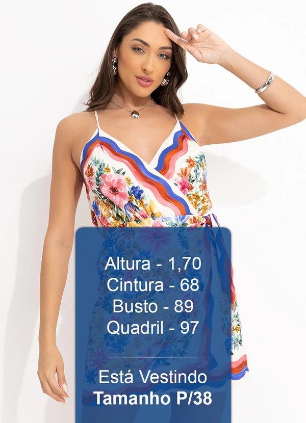 Farm - Vestido Curto Alcinha Lenco Floraline Off White 5