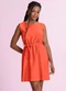Angel - Vestido Curto Alfaiataria Verde - variação: Laranja