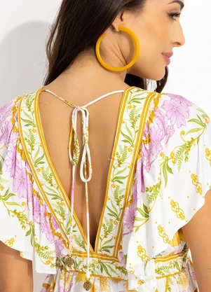 Farm - Vestido Curto Alice Off Off White - FARM