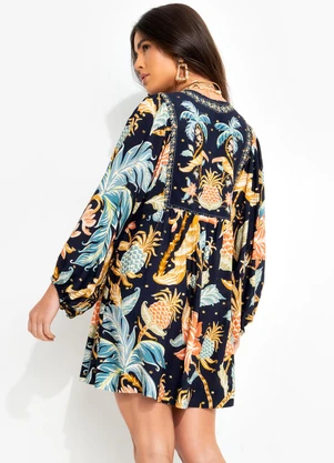Farm - Vestido Curto Amalfi Preto - FARM