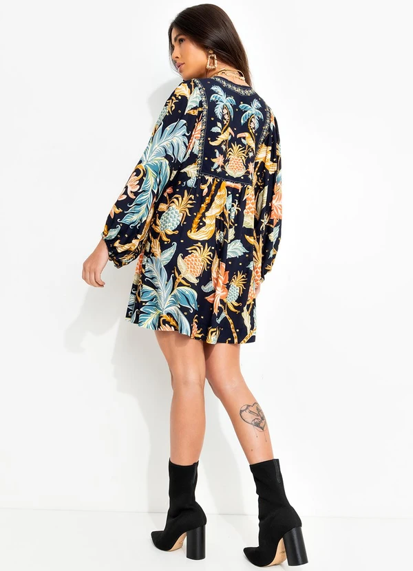 Farm - Vestido Curto Amalfi Preto 4