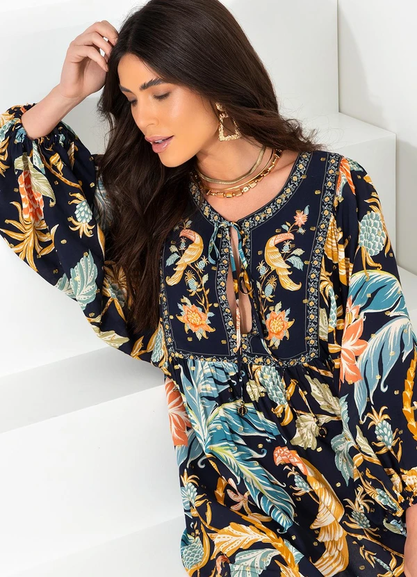 Farm - Vestido Curto Amalfi Preto 8