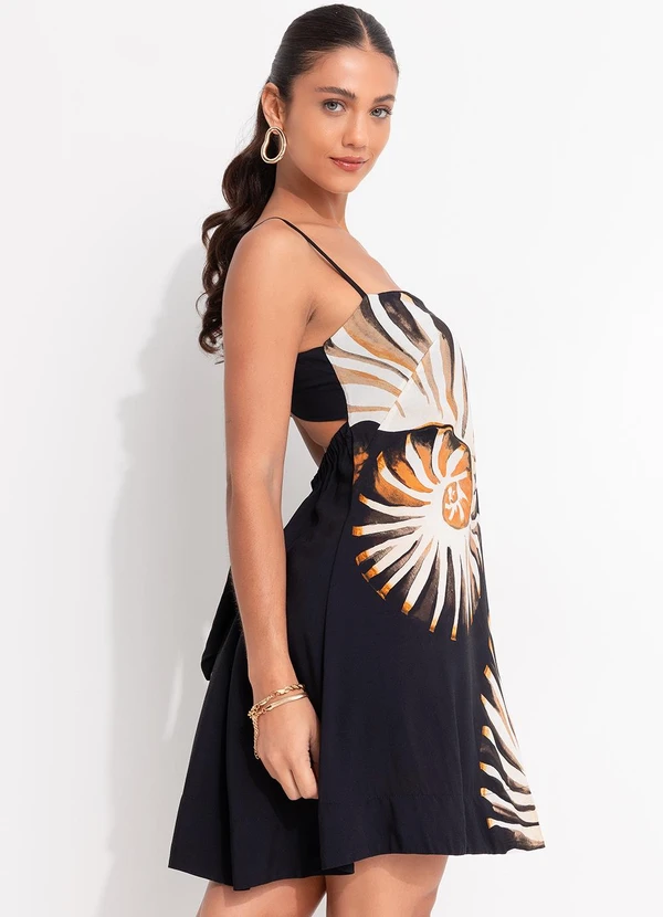 Farm - Vestido Curto Amonita Preto 2