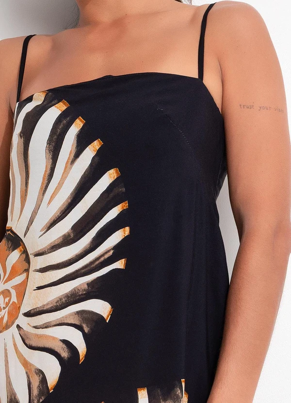 Farm - Vestido Curto Amonita Preto 7