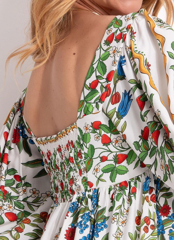 Farm - Vestido Curto Amor de Fruta Off White 8