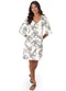 Malwee - Vestido Curto Amplo em Viscose Amarelo - variação: Branco