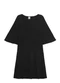 Malwee - Vestido Curto Amplo em Viscose Amarelo - variação: Preto