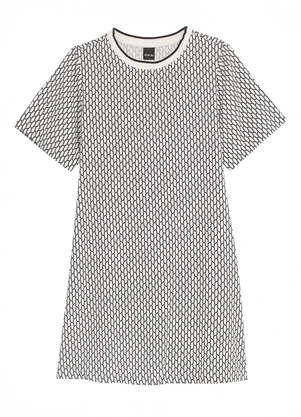 Enfim - Vestido Curto Amplo Geométrico Branco - ENFIM