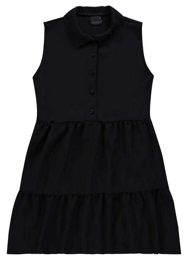 Enfim - Vestido Curto Amplo Preto