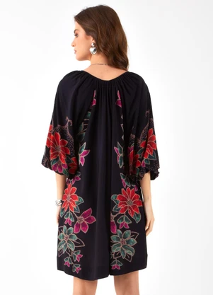 Farm - Vestido Curto Amsterdam Localizado Preto - FARM