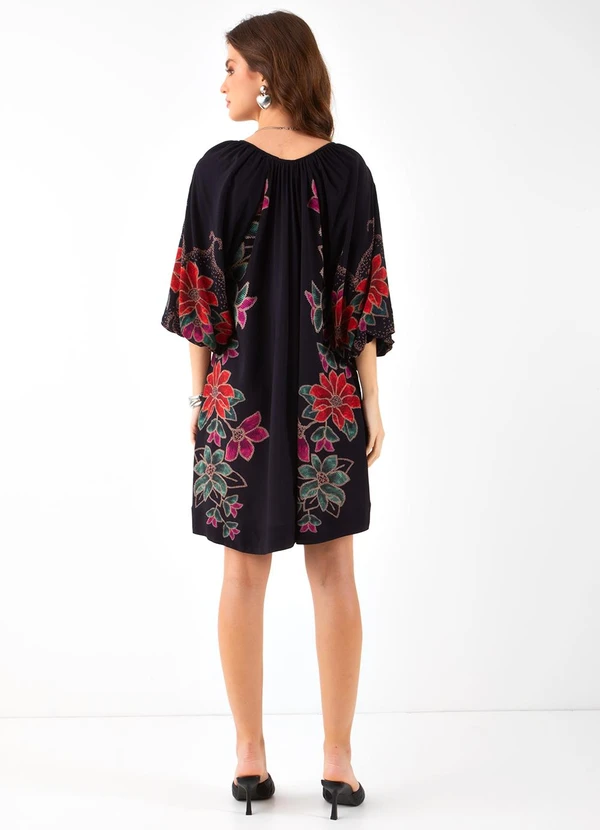 Farm - Vestido Curto Amsterdam Localizado Preto 4