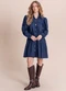 Angel - Vestido Curto Marrom - variação: Azul