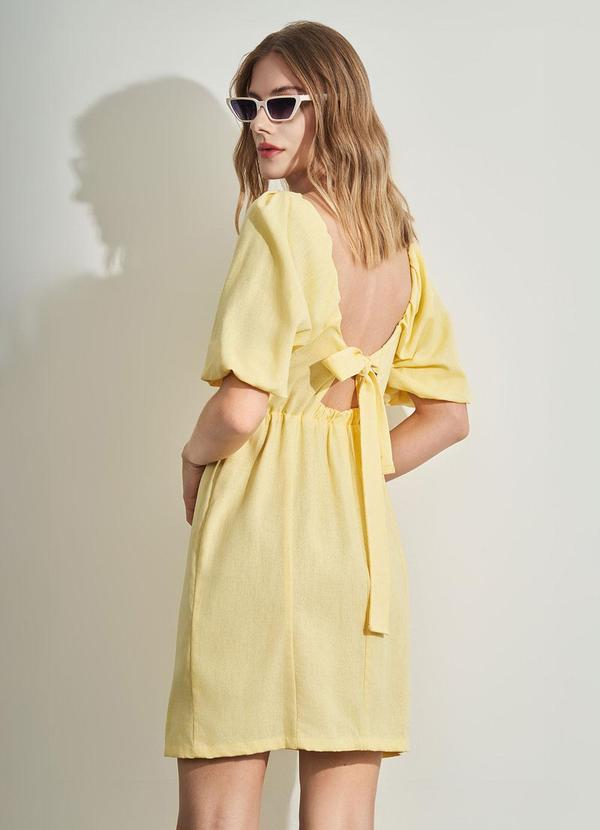 Sofie - Vestido Curto Balonê Amarelo