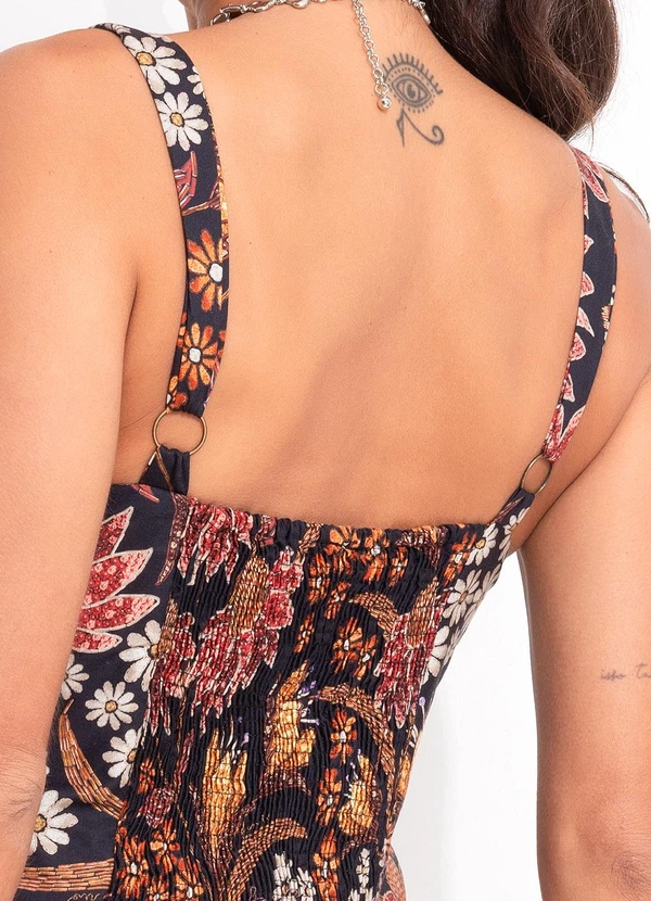 Farm - Vestido Curto Balonê Lili Preto 6