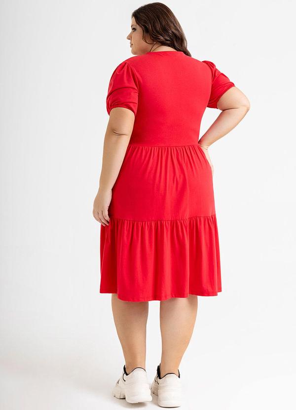 Just Basic - Vestido Curto Básico em Meia Malha Vermelho 8