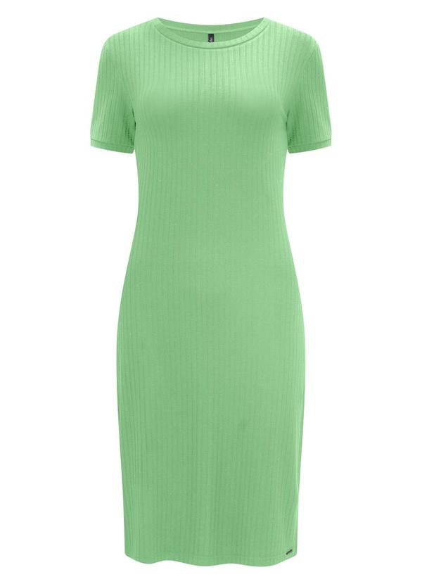 Lunender - Vestido Curto Básico Manga Curta Verde