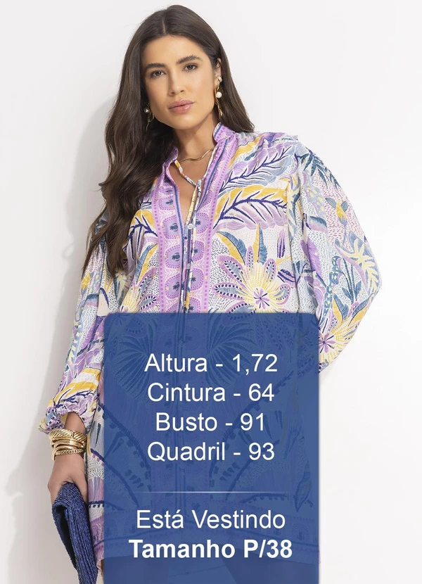 Farm - Vestido Curto Bata Tapete de Tucano Roxo 5