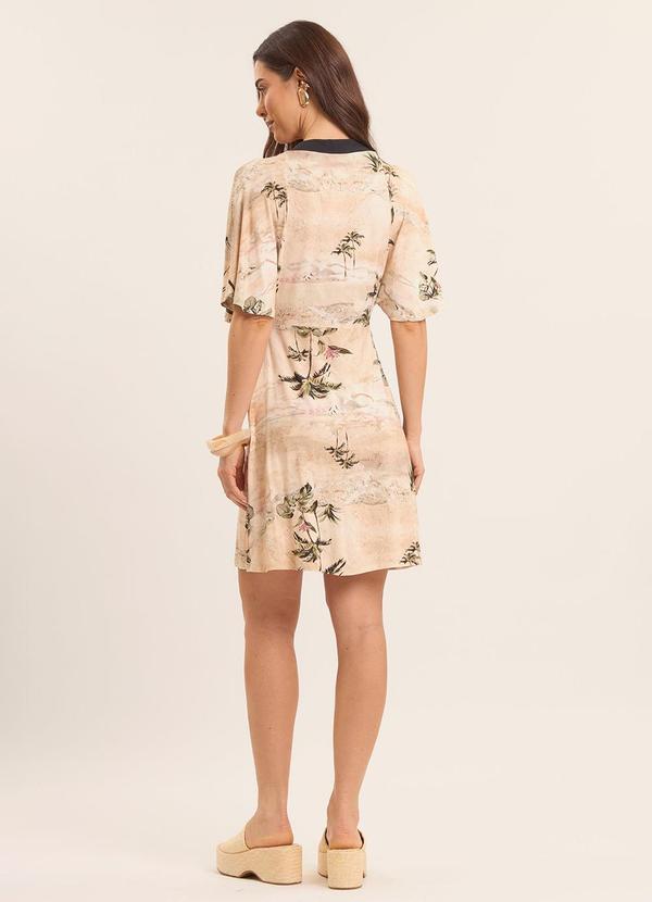 Doce Trama - Vestido Curto Boho Estampado Estampado 2