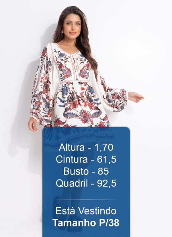 Farm - Vestido Curto Bohoflor Bege 5