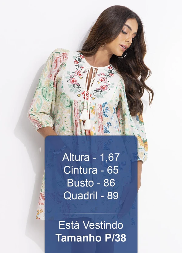 Farm - Vestido Curto Borda Bandana Bege 6