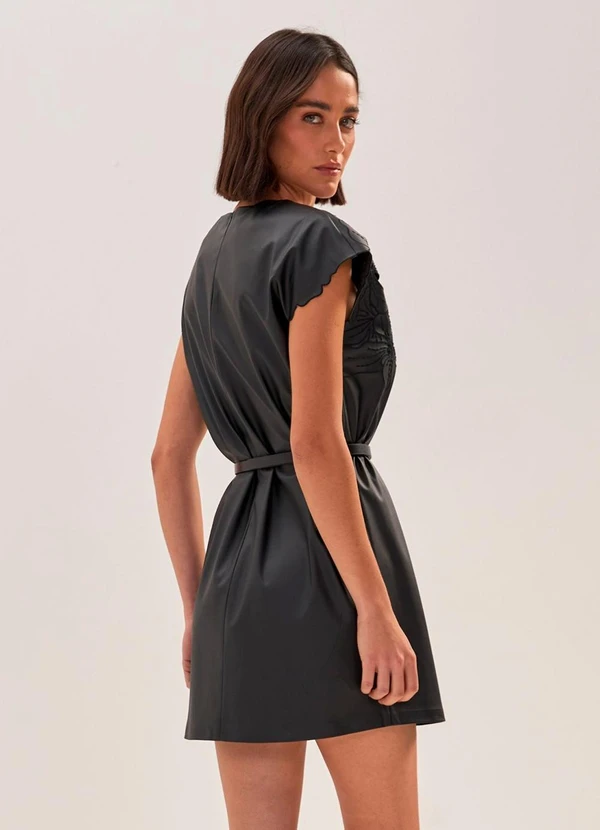 Carlota Costa - Vestido Curto Bordado Preto 2