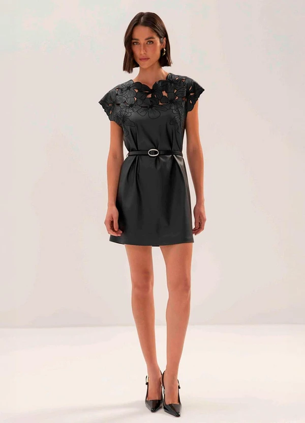 Carlota Costa - Vestido Curto Bordado Preto 3