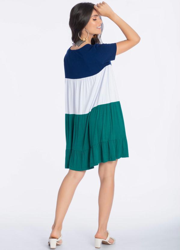 Preview - Vestido Curto Camadas Azul 4