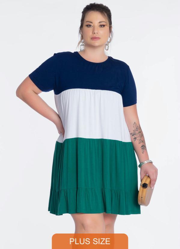 Preview - Vestido Curto Camadas Azul 6