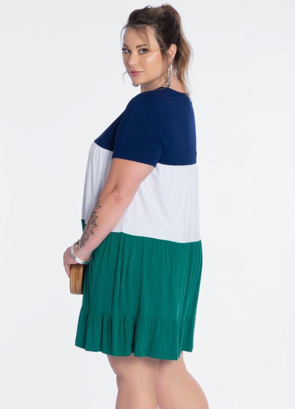 Preview - Vestido Curto Camadas Azul 7