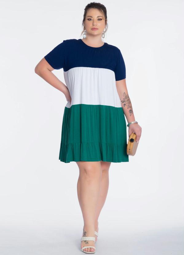 Preview - Vestido Curto Camadas Azul 8