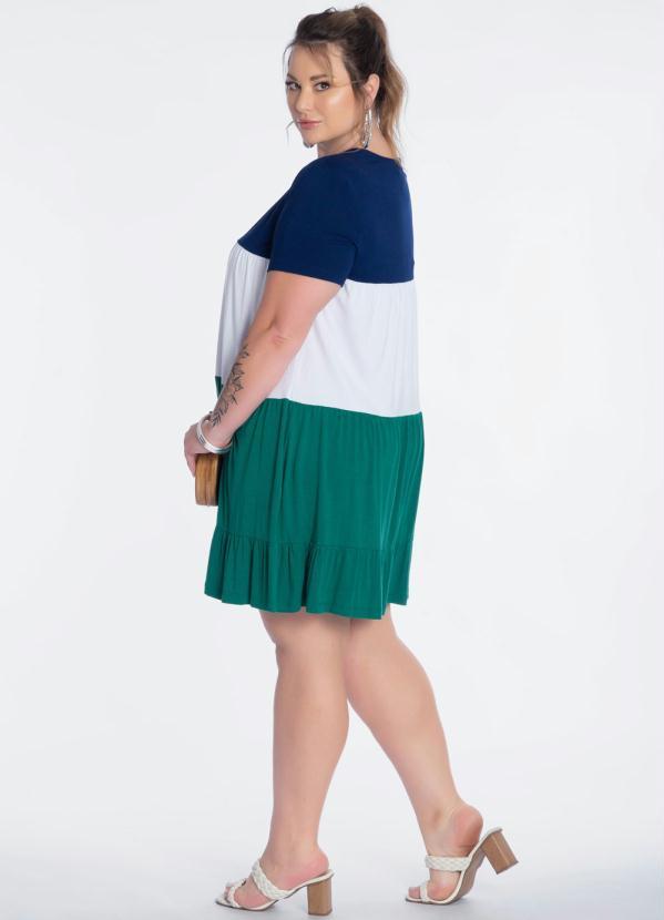 Preview - Vestido Curto Camadas Azul 9