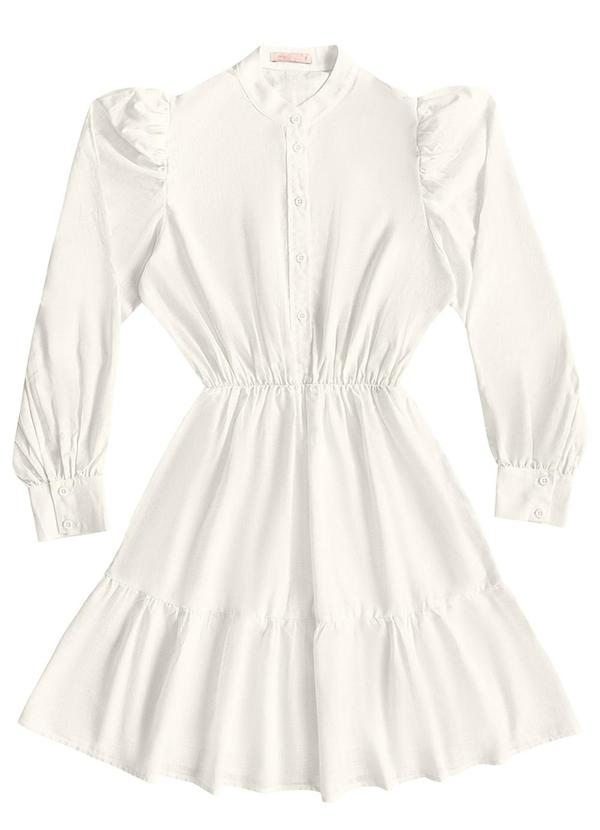 Angel - Vestido Curto Cambraia de Algodao Branco 3