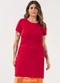 Lunender Mais Mulher - Vestido Curto Canelado Básico Plus Size Azul - variação: Vermelho