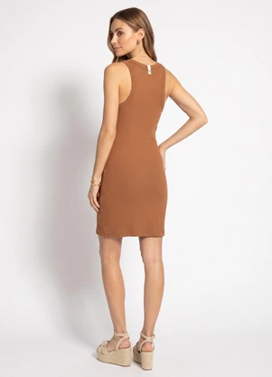 Colcci Jeans - Vestido Curto Canelado Cj Marrom - COLCCI JEANS