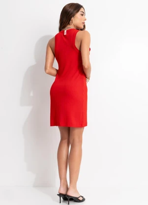 Colcci Jeans - Vestido Curto Canelado Cj Vermelho - COLCCI JEANS