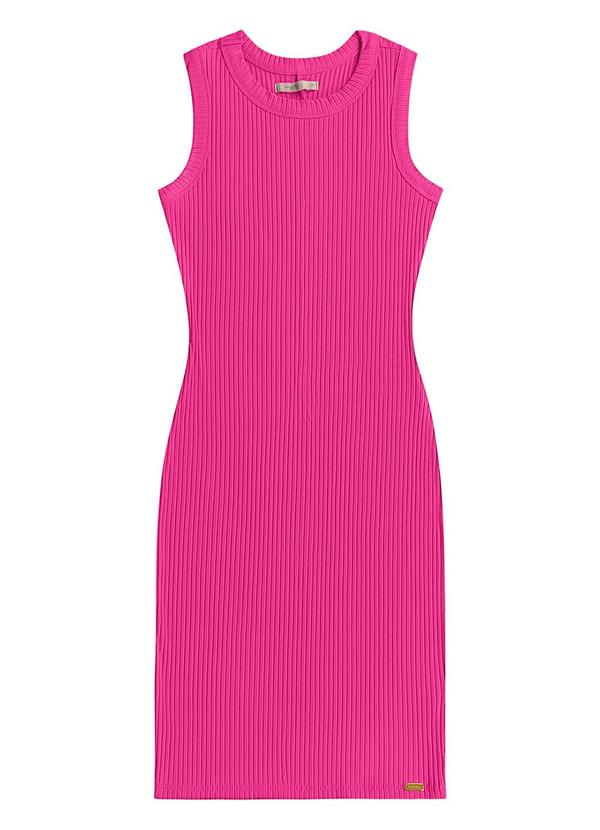 Angel - Vestido Curto Canelado Rosa