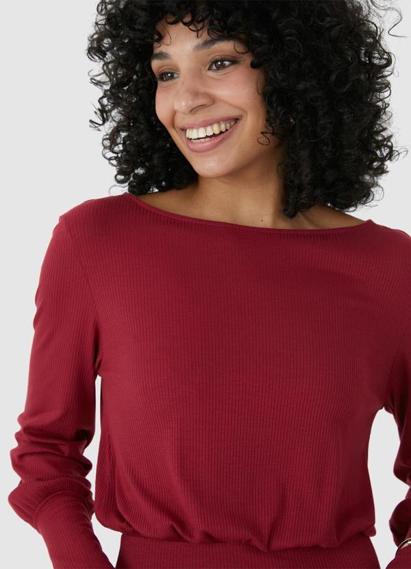 Malwee - Vestido Curto Canelado Vermelho 6