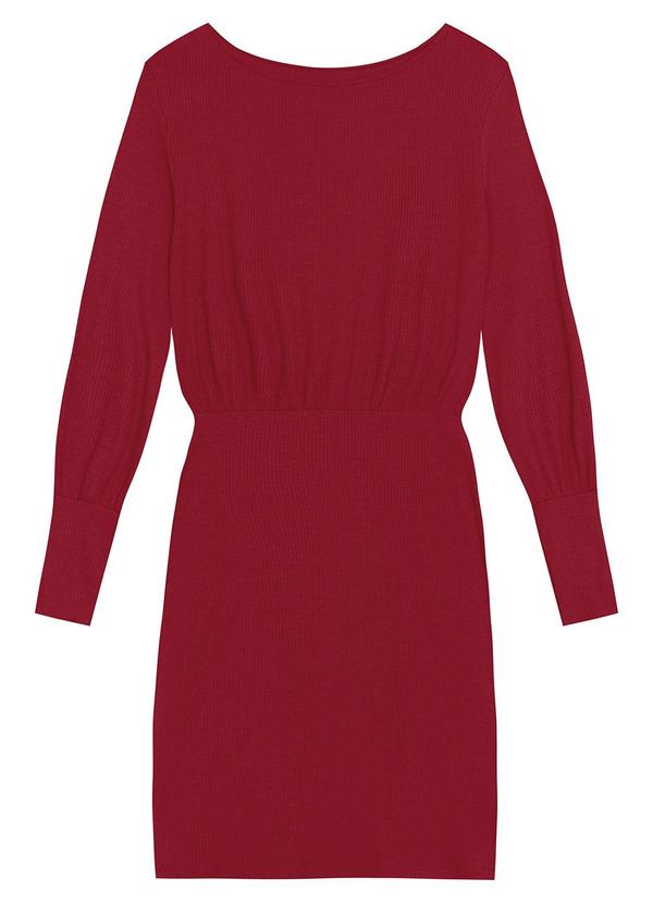 Malwee - Vestido Curto Canelado Vermelho 7