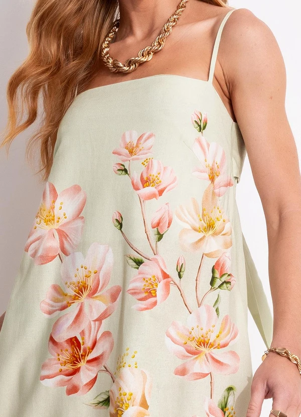 Farm - Vestido Curto Cerejeira Verde 5