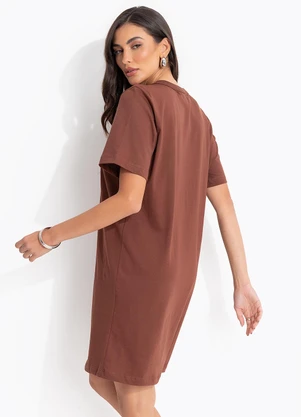 Colcci Jeans - Vestido Curto Cj Marrom - COLCCI JEANS